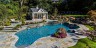Gunite Pool With Raised Wall And Waterfalls